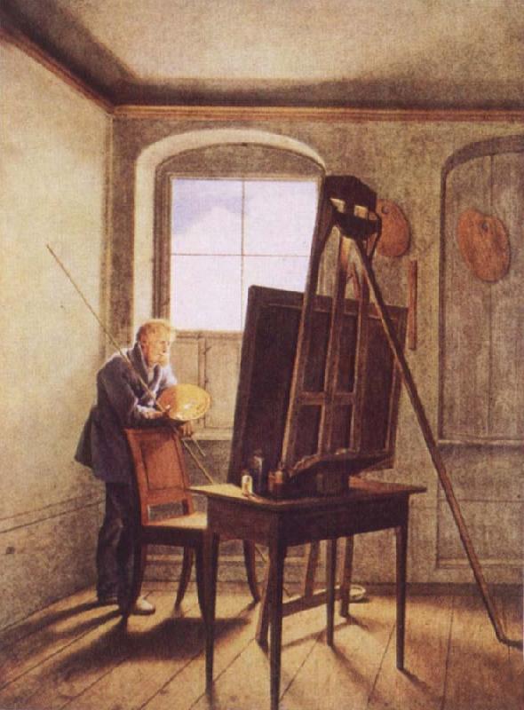 Georg Friedrich Kersting Caspar David Friedrich in his Studio Spain oil painting art